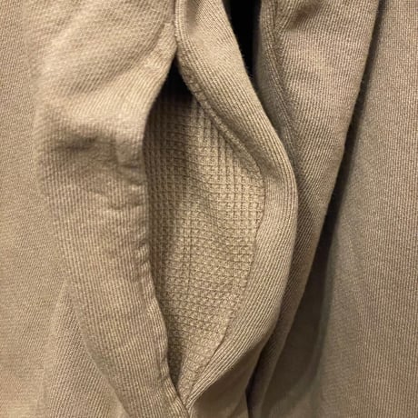 【UNITED ARROWS 取り扱い】 MADE IN USA製 CALUX オーバーサイズハーフジッププルオーバーパーカー カーキ Lサイズ