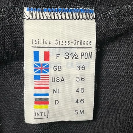 MADE IN FRANCE製 SAINT JAMES コットンボートネックシャツ ブラック S/Mサイズ