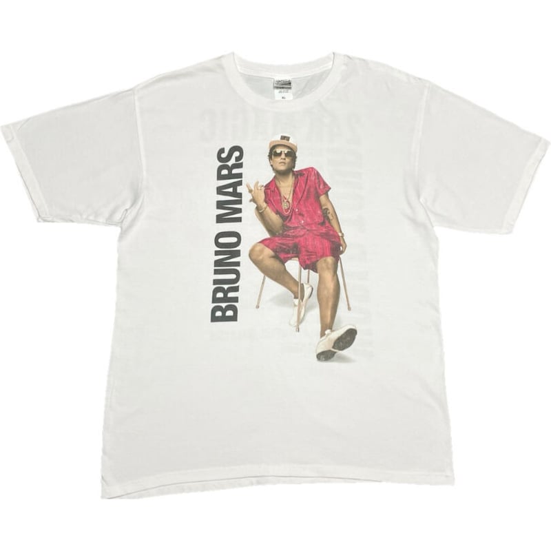 △訳あり商品△ BRUNO MARS 24K MAGIC WORLD TOUR Tシャツ ホワ...