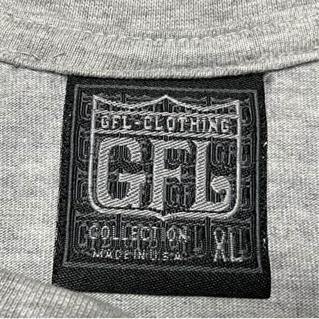 ▲訳あり商品▲ MADE IN USA製 GFL CLOTHING ロゴプリントTシャツ グレー XLサイズ