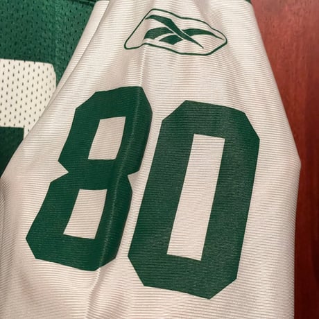 レア 90s～00s Reebok × NFL NEW YORK JETS 80 CHREBET AUTHENTIC TEAM REPLICA モデル フットボールジャージー グリーン XLサイズ