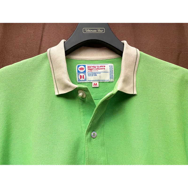 Nigel Cabourn 刺繍ロゴ 長袖ポロシャツ 46 Nigel Cabourn 刺繍ロゴ 長袖ポロシャツ 46