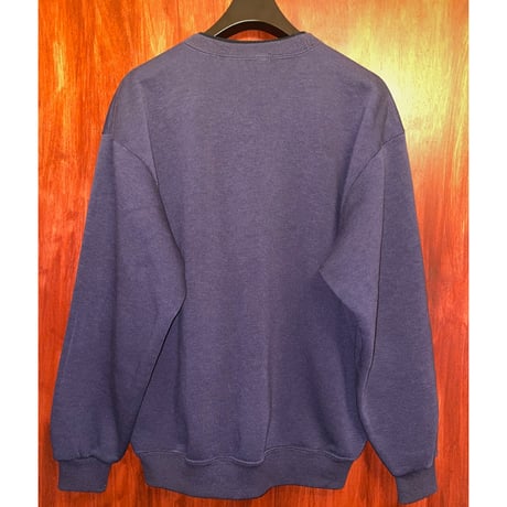 MADE IN JAPAN製 Rudolph Valentino ツートンカラースウェットトレーナー パープル×ブラック Lサイズ