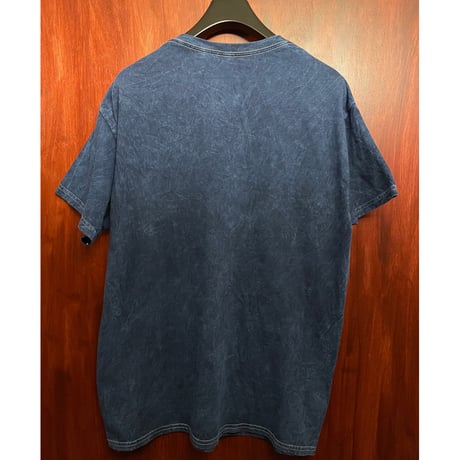 ▲訳あり商品▲ NIRVANA 2023年モデル スマイルマークプリント バンドTシャツ インディゴ Lサイズ