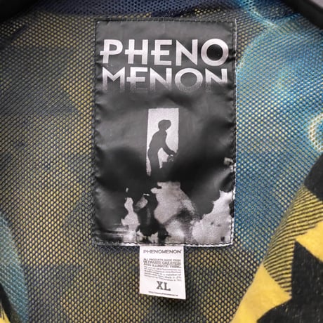 MADE IN JAPAN製 PHENOMENON 2009年モデル 総柄マウンテンジャケット イエロー×ブラック XLサイズ