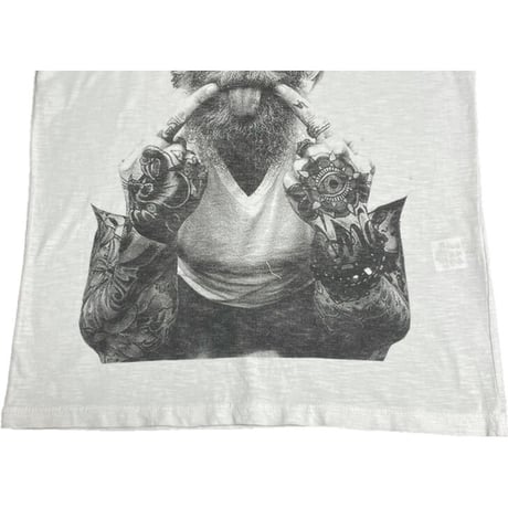MADE IN ITALY製 SPEND ITALIAN BEARD 半袖プリントTシャツ ホワイト Sサイズ