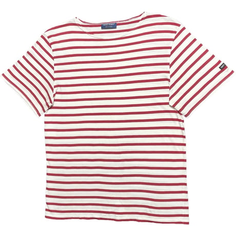 MADE IN FRANCE製 SAINT JAMES ボーダー柄半袖Tシャツ レッド×ホワイト XSサイズ