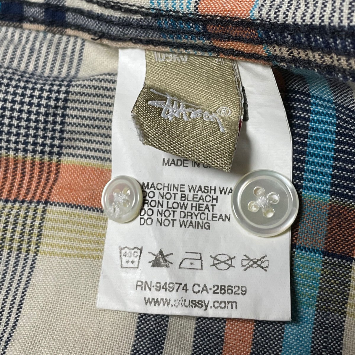 STUSSY DELUXE HAND TAILORED 長袖チェックシャツ マルチカラー STUSSY DELUXE HAND TAILORED 長袖チェックシャツ マルチカラー