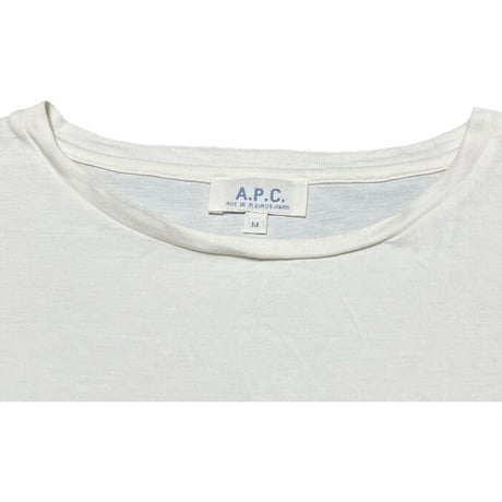 A.P.C. 半袖ロゴTシャツ クリーム Mサイズ