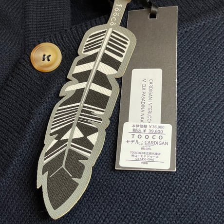 ★新品★ 2024年AWモデル TOOCO オリジナル柄コットンカーディガン PASADI NAVY S～XLサイズ