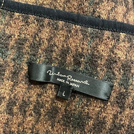 MADE IN JAPAN製 URBAN RESEARCH 千鳥格子柄ウールチェスターコート ブラウン Lサイズ