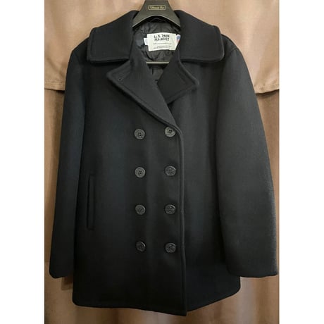 MADE IN USA製 SCHOTT 740N ウールPコート ブラック 38サイズ