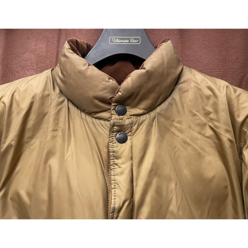 ARMEN - ARMEN フランス製 コーデュロイ×ナイロン リバーシブルダウンジャケット 茶 ARMEN フランス製 コーデュロイ×ナイロン リバーシブルダウン