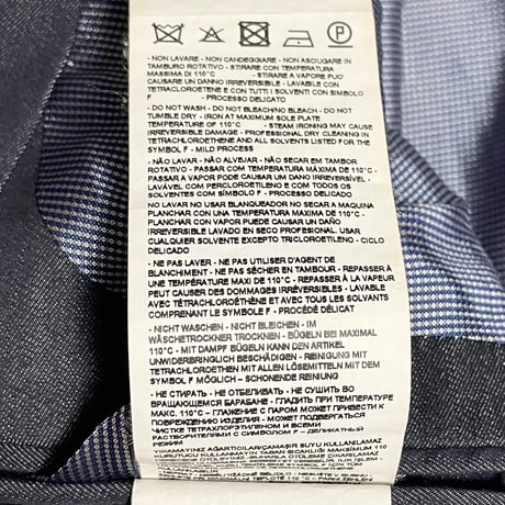 MADE IN BULGARIA製 EMPORIO ARMANI ストレッチブラックデニムスーツ ブラック 44サイズ