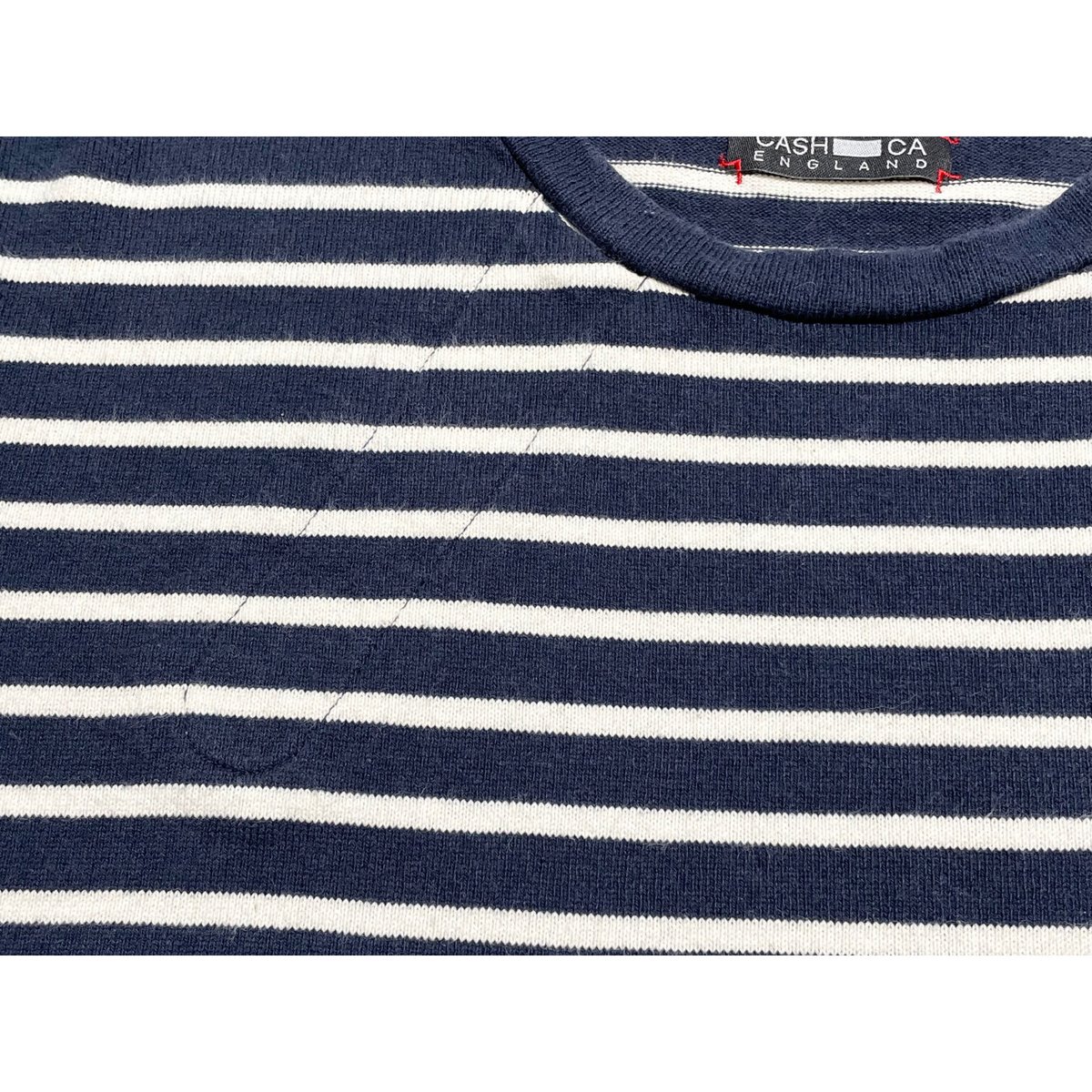 MADE IN JAPAN製 CASH CA ENGLAND ボーダー柄半袖ニットTシャツ ホ
