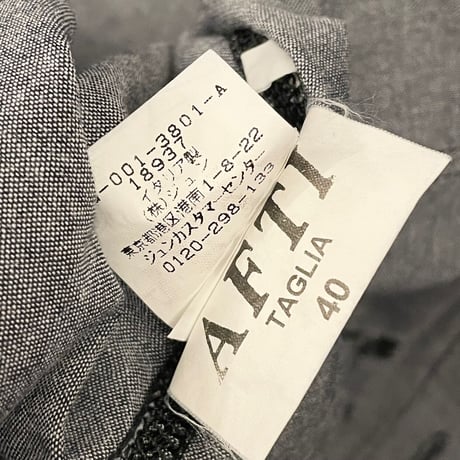 【JUN取り扱い】MADE IN ITALY製 AFTI ダンガリーシャツジャケット ブラック 40サイズ