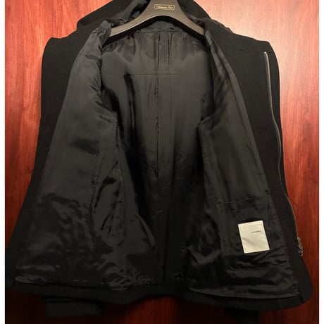 MADE IN JAPAN製 STUDIOUS ウールナイロン ショートダッフルコート ネイビー