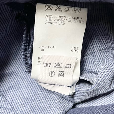 【ユナイテッドアローズ取り扱い】MADE IN ITALY製 Rotasport コットンリネンサマースラックス ネイビー 48サイズ