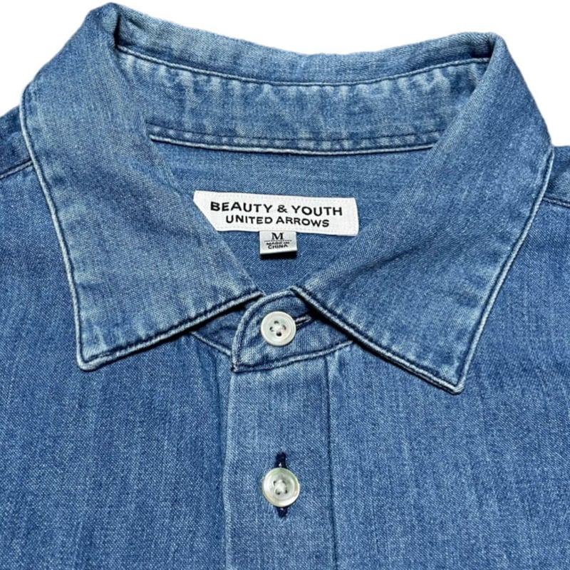 BEAUTY&YOUTH UNITED ARROWS 長袖デニムシャツ ライトインディゴ BEAUTY&YOUTH UNITED ARROWS 長袖デニムシャツ ライトインディゴ
