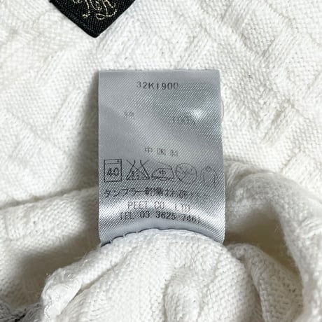 Karl Kani 半袖ニットポロシャツ ホワイト Lサイズ