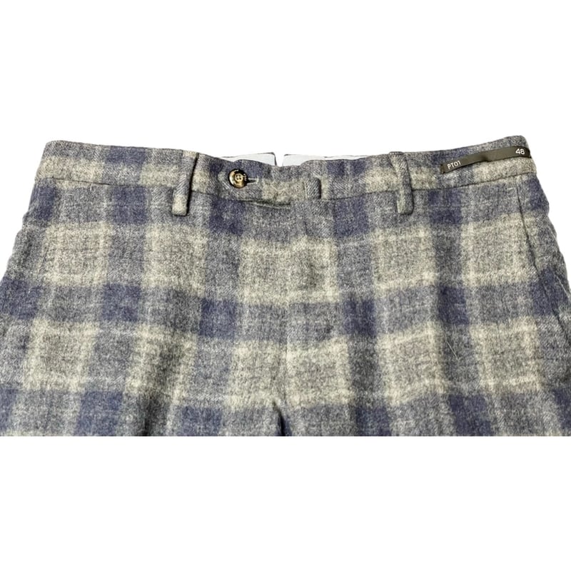 新品 XLサイズ PT01 スラックス Fulham Rd. チェック 大きい MADE IN ROMANIA製 PT01 Fulham Rd. SLIM FIT チェック柄
