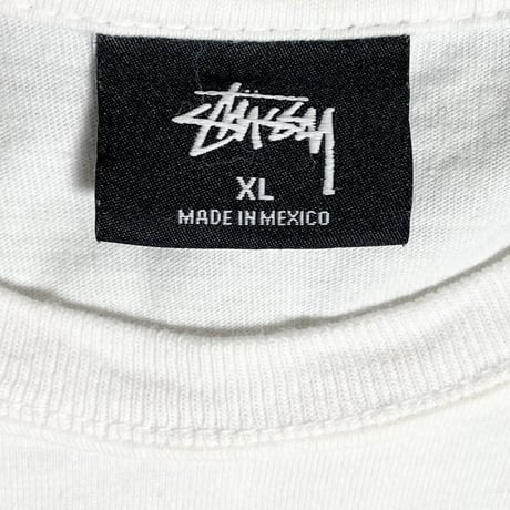 MADE IN MEXICO製 Stussy × Bob Marley コラボ長袖プリントTシャツ ホワイト XLサイズ