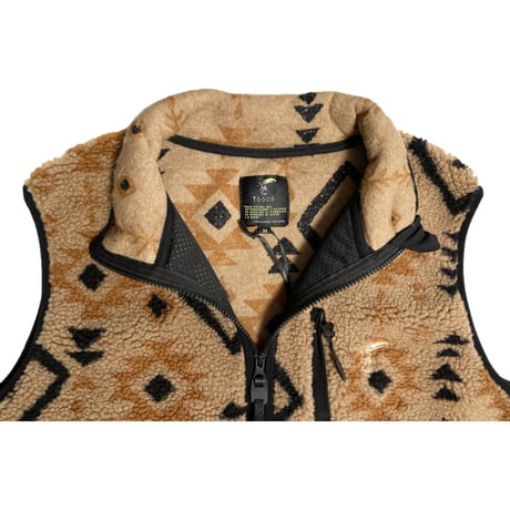 ★新品★ 2024年AWモデル TOOCO ネイティブ柄フリースベスト UXMAL CAMEL S～XLサイズ