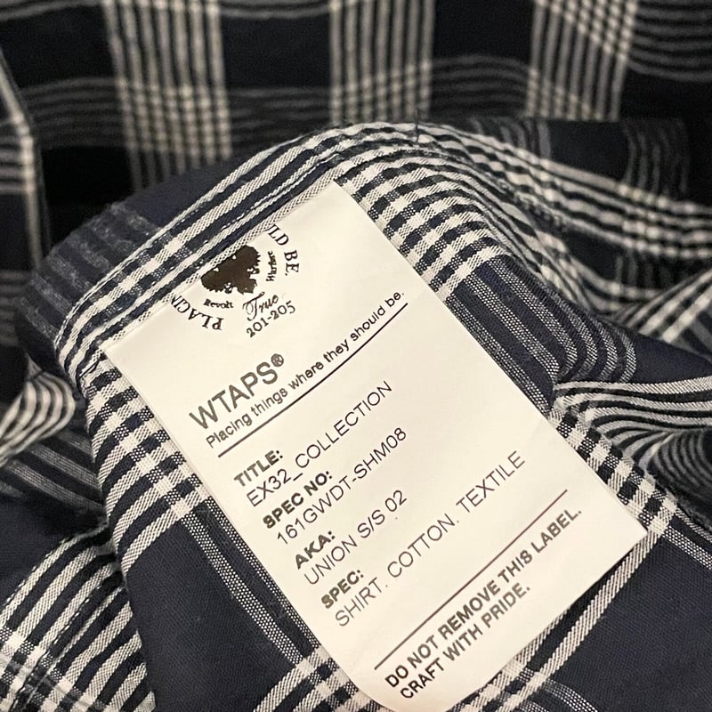 MADE IN JAPAN製 WTAPS 2016SSモデル 半袖チェックシャツ MADE IN JAPAN製 WTAPS 2016SSモデル 半袖チェックシャツ
