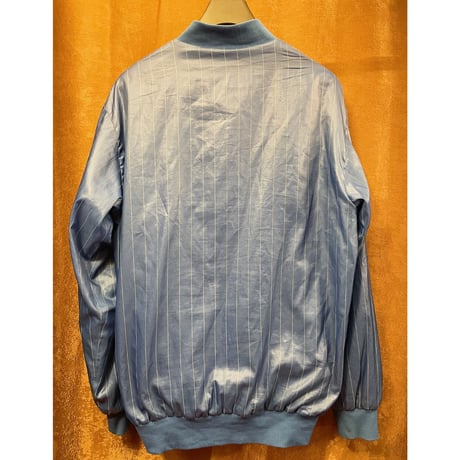 希少 MADE IN FRANCE製 70s CHEMISE LACOSTE T.I.M S.A.社製 ストライプ柄 フルジップナイロンジャケット ブルー 3サイズ