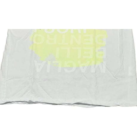 ★新品★ MADE IN ITALY製 MAGLIA 「MAGLIA BELLI FUORI」 ロゴプリントVネックTシャツ ホワイト