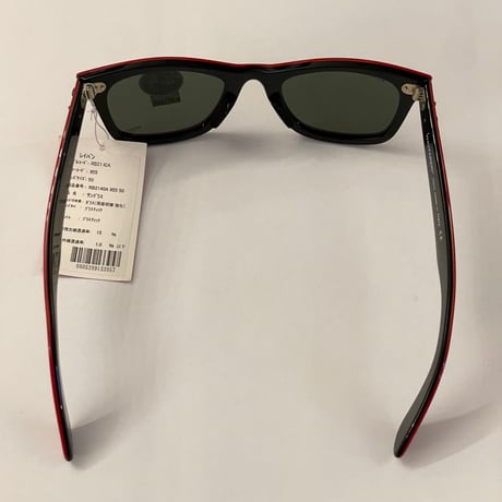 ☆タグ付き新古品☆ HAND MADE IN ITALY製 Ray-Ban WAYFARER ツートンカラーサングラス レッド×ブラック RB2140A-955