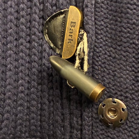 ▲訳あり商品▲ MADE IN ITALY製 Bark ニットダッフルコート ネイビー XSサイズ