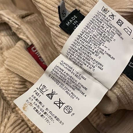 MADE IN ITALY製 DSQUARED2 ダメージ加工コーデュロイパンツ ベージュ 50サイズ