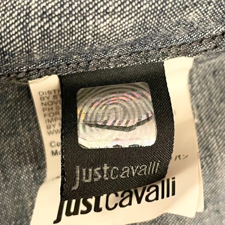 MADE IN ROMANIA製 Just Cavalli 長袖デニムシャツ インディゴ 50サイズ