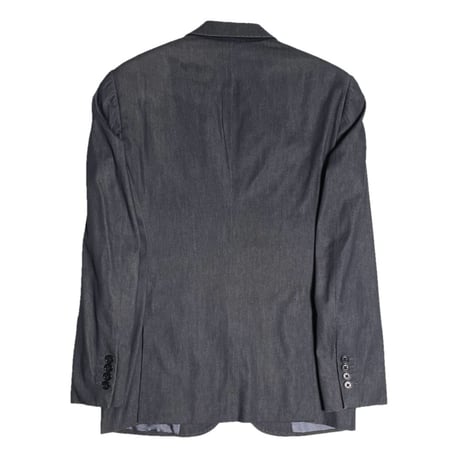 MADE IN BULGARIA製 EMPORIO ARMANI ストレッチブラックデニムスーツ ブラック 44サイズ