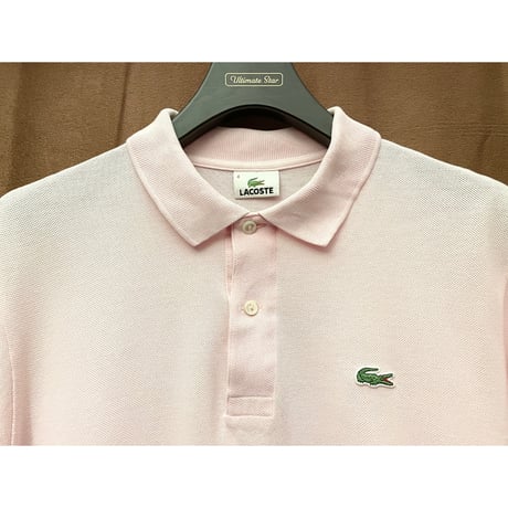 LACOSTE DEVANLAY 半袖鹿の子ポロシャツ ピンク 4サイズ