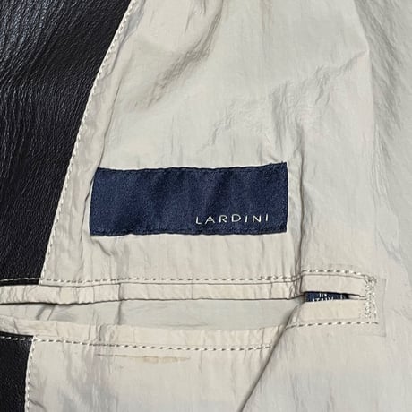 定価15万 ブートニエール付き MADE IN ITALY製 LARDINI ラムレザージャケット ダークブラウン 48サイズ