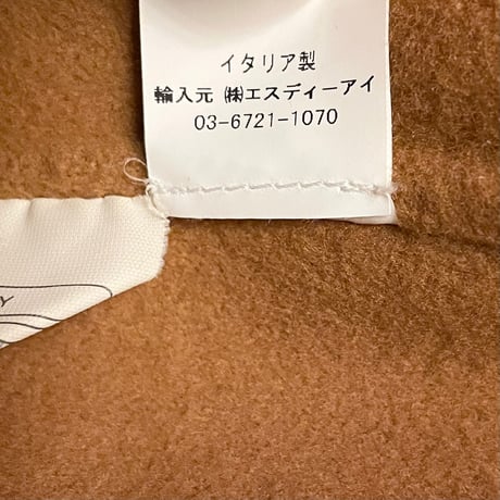 ▲訳あり商品▲ MADE IN ITALY製 EIDOS MICHELANGELO NAPOLI per EDIFICE ウールカシミヤチェスターコート キャメル 44サイズ
