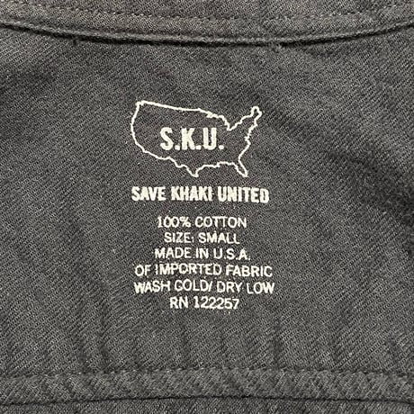MADE IN USA製 SAVE KHAKI UNITED 長袖コットンシャツ ネイビー Sサイズ