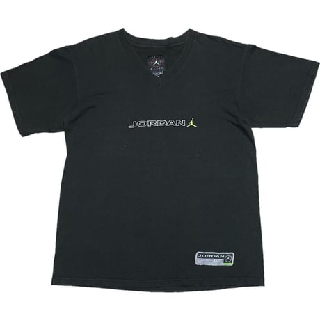 MADE IN USA製 JORDAN BASKETBALL BRAND 半袖VネックTシャツ ブラック Mサイズ