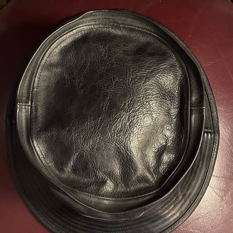 激レア MADE IN JAPAN製 SWAGGER COW LEATHER 牛革 本革レザーバケットハット ブラック Mサイズ