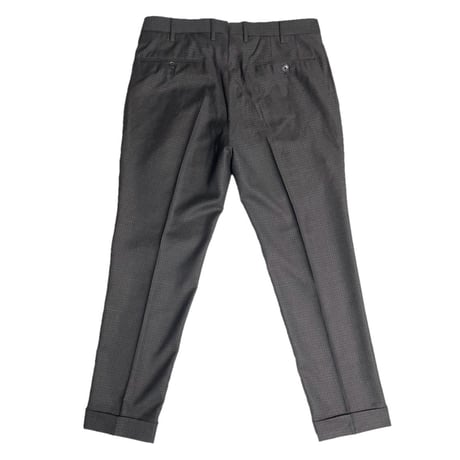 ▲訳あり商品▲ MADE IN ROMANIA製 PT01 SUPER110's EVO FIT チェック柄ウールスラックス ダークグレー 48サイズ