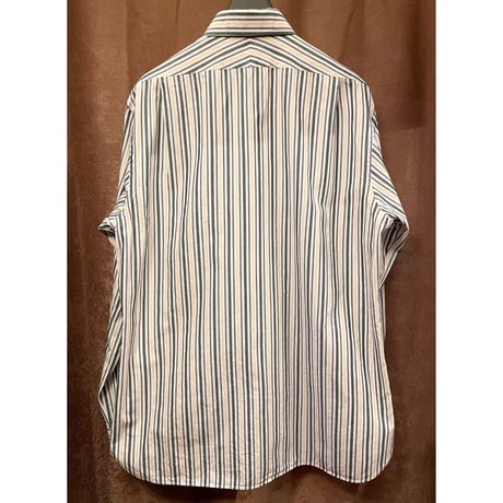 ▲訳あり商品▲ MADE IN ITALY製 Polo by Ralph Lauren 長袖ストライプシャツ ホワイト×マルチカラー 16-1/2サイズ
