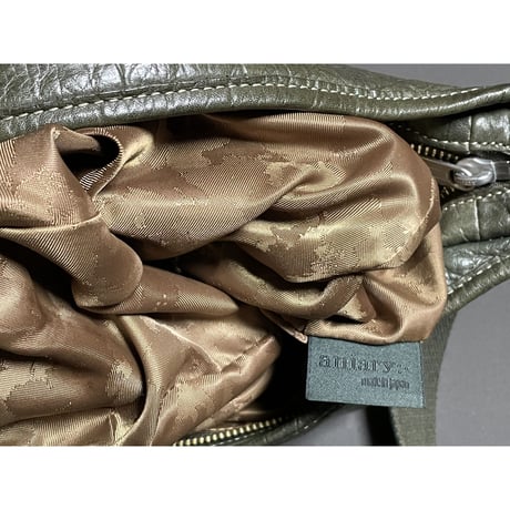 ▲訳あり商品▲ MADE IN JAPAN製 ANIARY レザーショルダーバッグ カーキ