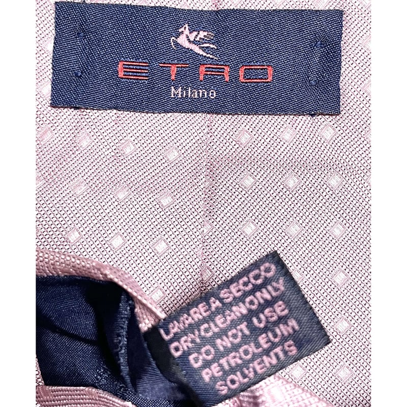 MADE IN ITALY製 ETRO ドット柄シルクネクタイ ピンク MADE IN ITALY製 ETRO ドット柄シルクネクタイ ピンク