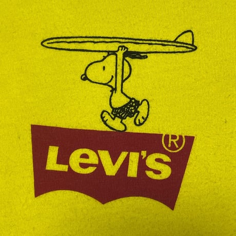 LEVI'S × SNOOPY コラボレーション半袖Tシャツ イエロー Mサイズ