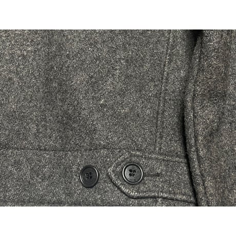 MADE IN USA製 SCHOTT ウール襟付きシングルライダースジャケット チャコールグレー 38サイズ