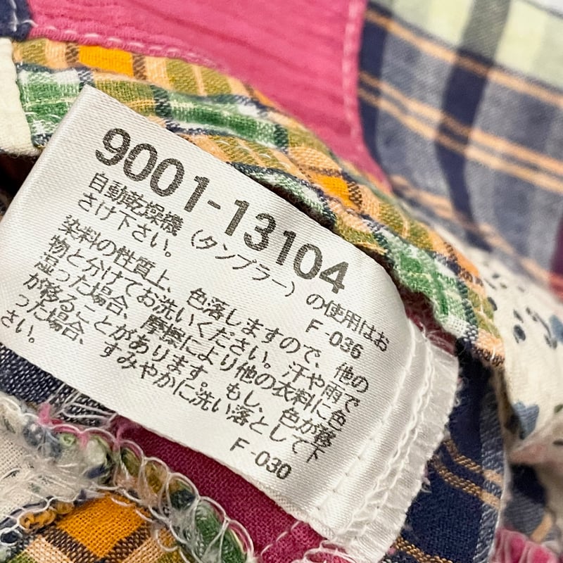 MADE IN JAPAN製 PERIPHERIQUE 半袖パッチワークプルオーバーボタンダウ