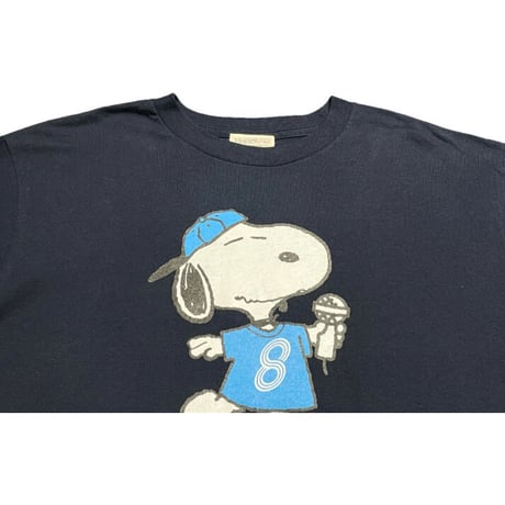 レア SUPER JUNIOR × PEANUTS SNOOPY コラボレーション プリントTシャツ ネイビー Lサイズ