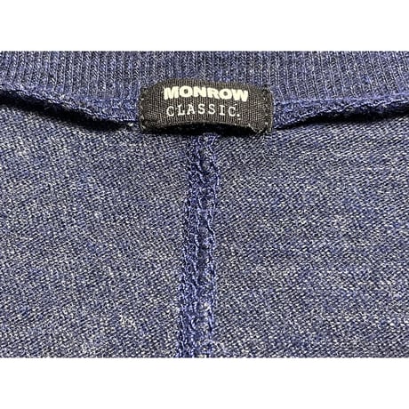 MADE IN USA製 MONROW CLASSIC トライブレンドVネックTシャツ ネイビー Sサイズ